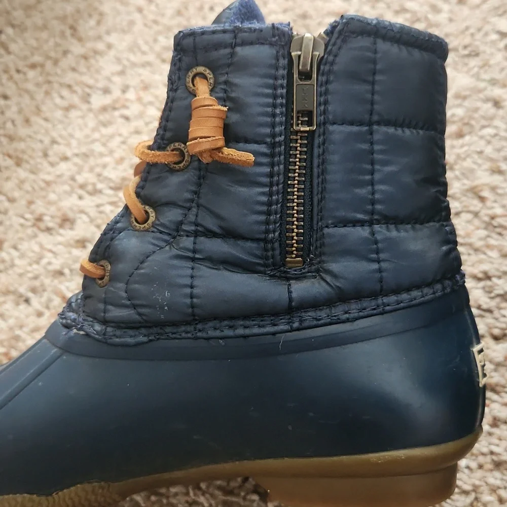 Sperry Top Sider Saltwater Quilted Navy Duck Boots
